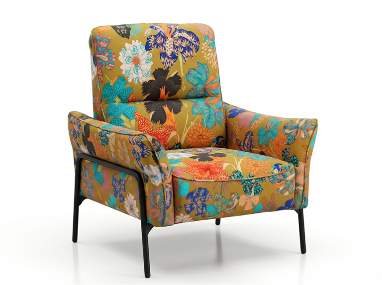 Fauteuil Osaka Kimono flowers OR