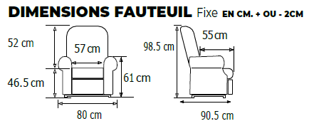 Dimensions Fauteuil
